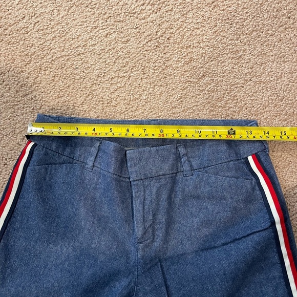 Women's OLD NAVY Mid-Rise PIXIE ankle side stripe LINEN blend pants - Picture 7 of 10